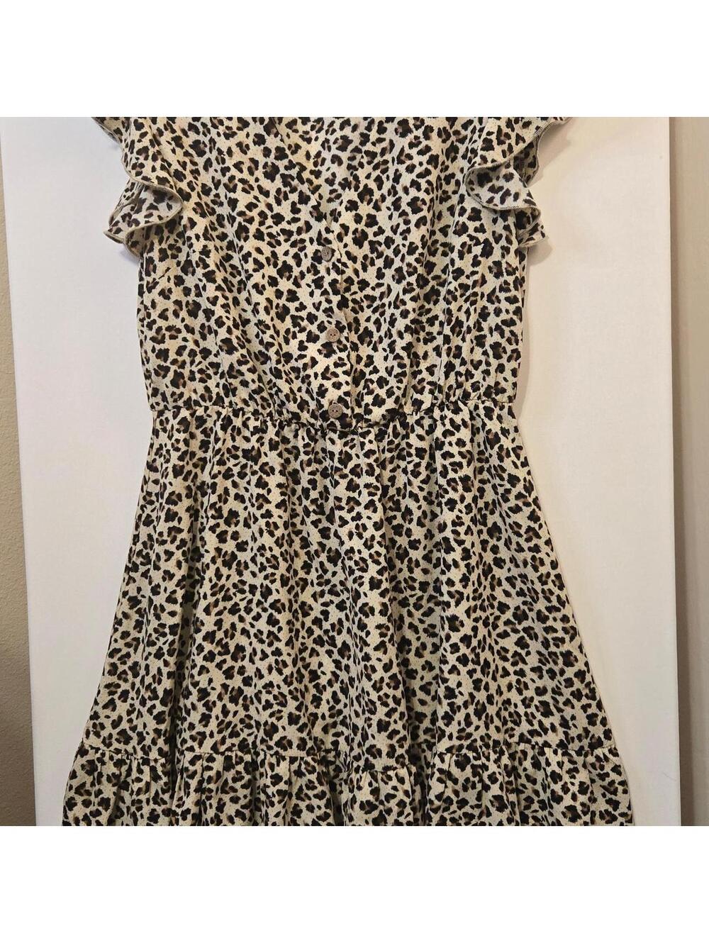 Hesperus Leopard Print Tiered Mini Dress 🐆✨